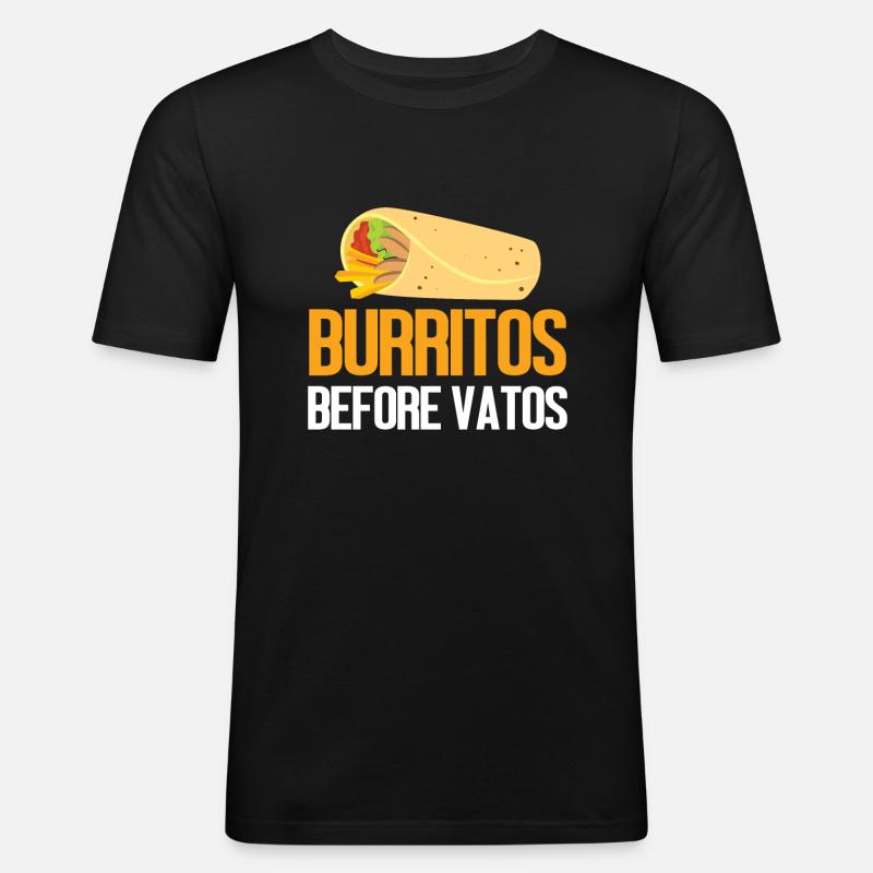 Burrito Gift - Männer Slim Fit T-Shirt - Schwarz