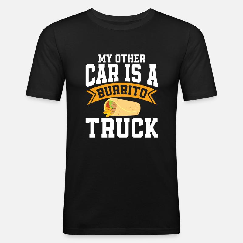 Burrito Gift - Männer Slim Fit T-Shirt - Schwarz