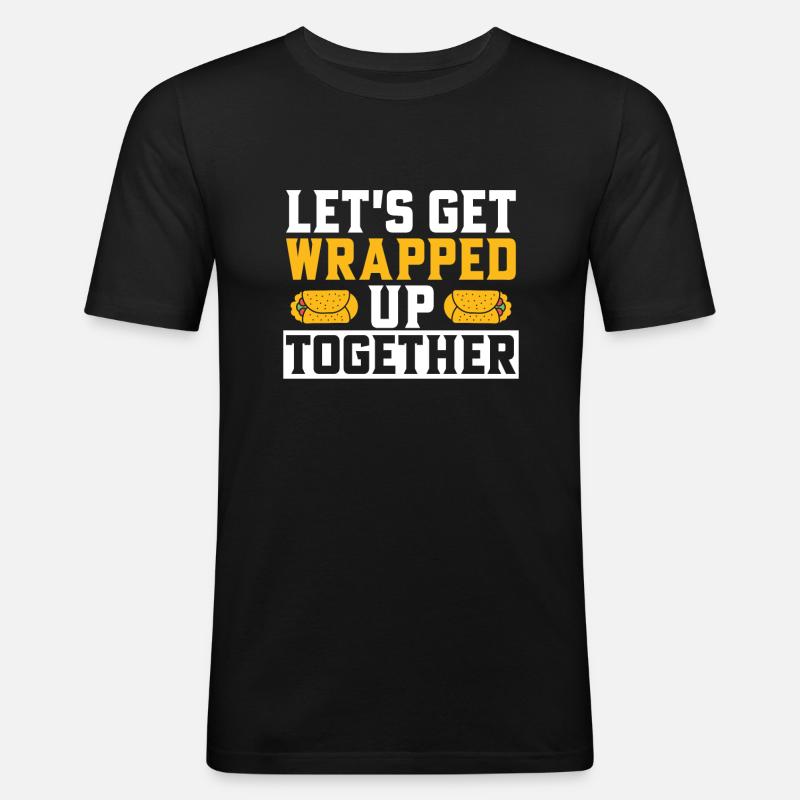 Burrito Gift - Männer Slim Fit T-Shirt - Schwarz