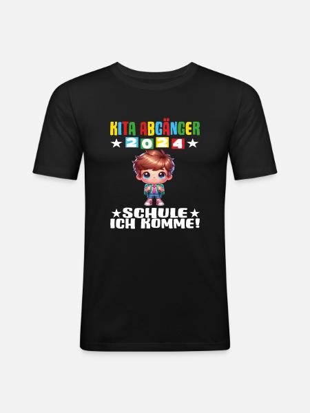 Daycare Leavers 2024 School Enrollment 2024 - Men's Slim Fit T-Shirt - black