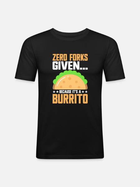 Burrito Gift - Männer Slim Fit T-Shirt - Schwarz