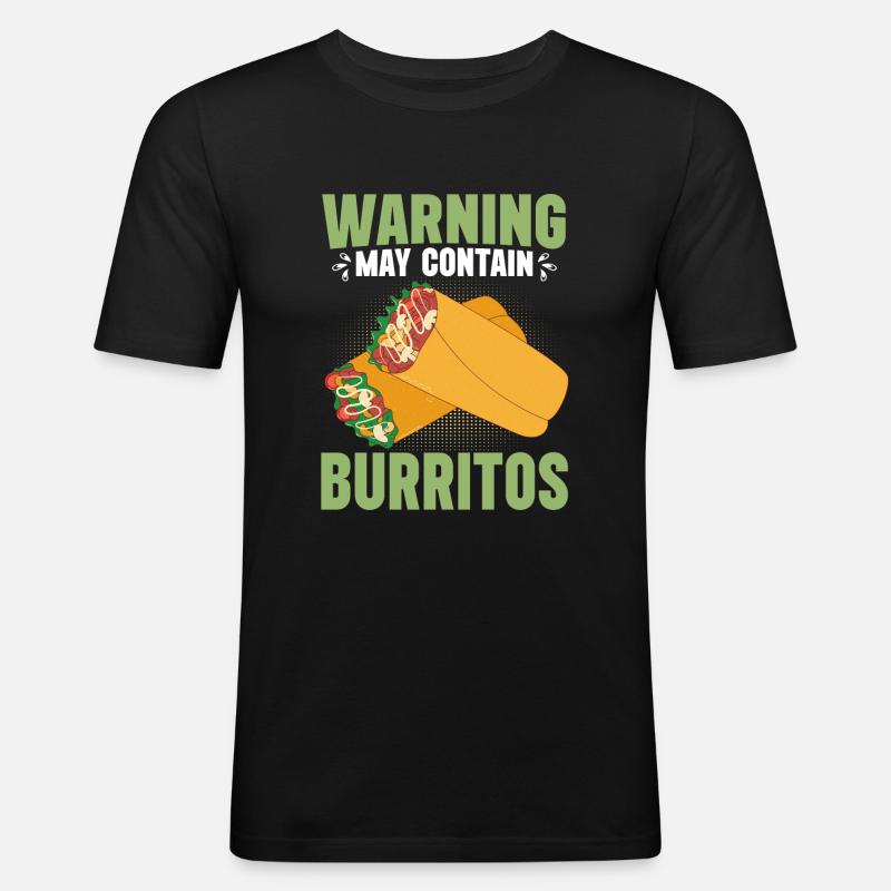 Burrito Gift - Männer Slim Fit T-Shirt - Schwarz
