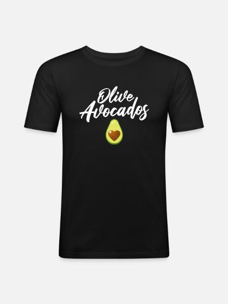 Avocado Gifts - Men's Slim Fit T-Shirt - black