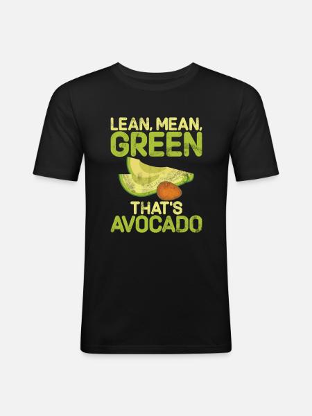 Avocado Gifts - Männer Slim Fit T-Shirt - Schwarz