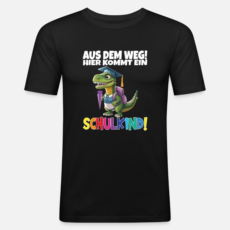 Schulkind 2024 Einschulung Schulanfang - Männer Slim Fit T-Shirt - Schwarz