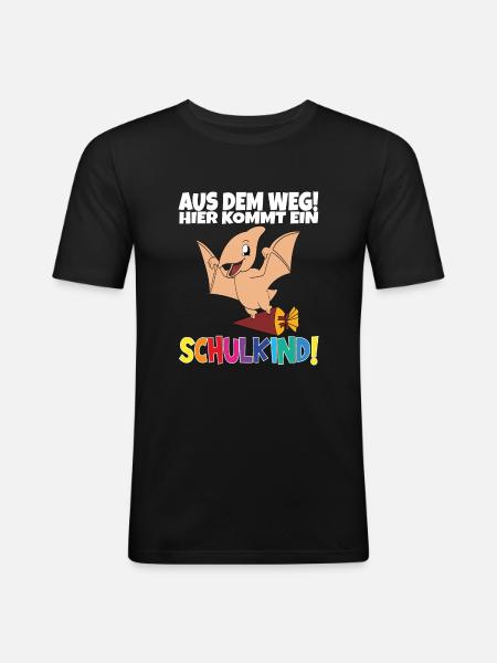 Écolier 2024 entrant à l'école - T-shirt près du corps Homme - noir