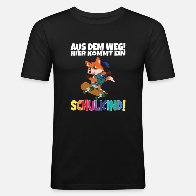 Écolier 2024 entrant à l'école - T-shirt près du corps Homme - noir