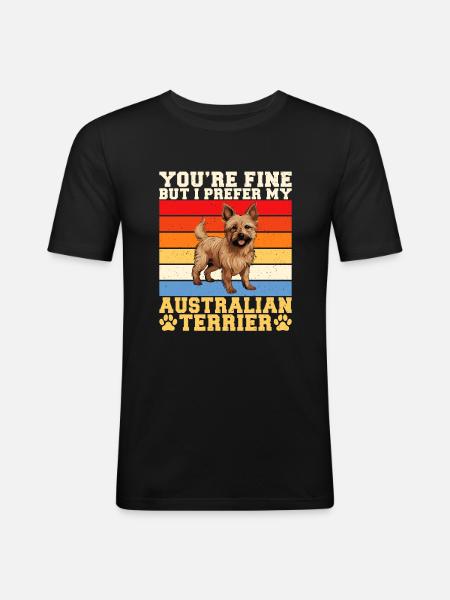 Cadeaux pour terrier australien - T-shirt près du corps Homme - noir