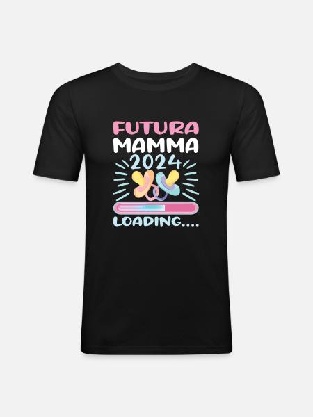 Super Mamma 2024 Loading - Men's Slim Fit T-Shirt - black