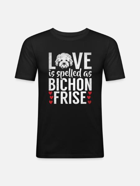Bichon Frise Gifts - Men's Slim Fit T-Shirt - black