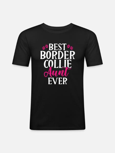 Cadeaux Border Collie - T-shirt près du corps Homme - noir
