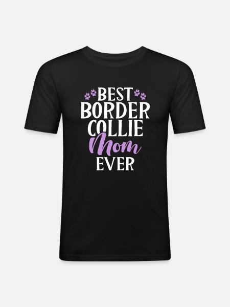 Border Collie Gifts - Men's Slim Fit T-Shirt - black
