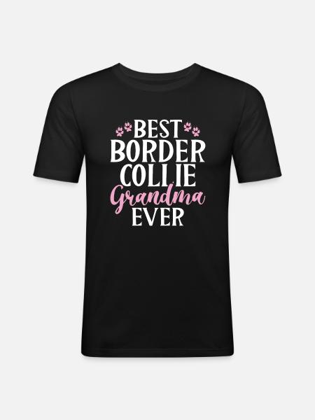 Cadeaux Border Collie - T-shirt près du corps Homme - noir