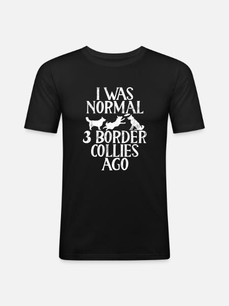 Border Collie Gifts - Men's Slim Fit T-Shirt - black