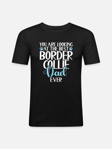 Border Collie Gifts - Men's Slim Fit T-Shirt - black