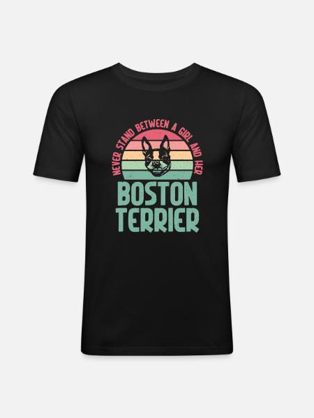 Cadeaux Boston Terrier - T-shirt près du corps Homme - noir