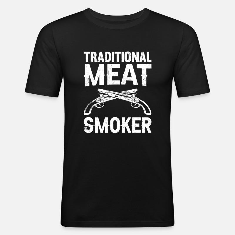 Vorderlader Muzzleloader Muzzle Loading - Männer Slim Fit T-Shirt - Schwarz