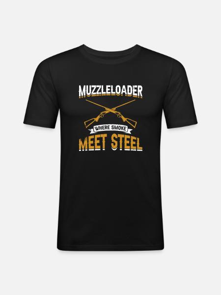 Vorderlader Muzzleloader Muzzle Loading - Men's Slim Fit T-Shirt - black