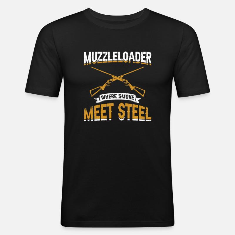 Vorderlader Muzzleloader Muzzle Loading - Men's Slim Fit T-Shirt - black