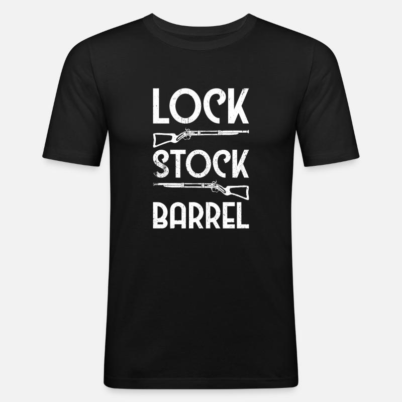 Vorderlader Muzzleloader Muzzle Loading - Männer Slim Fit T-Shirt - Schwarz