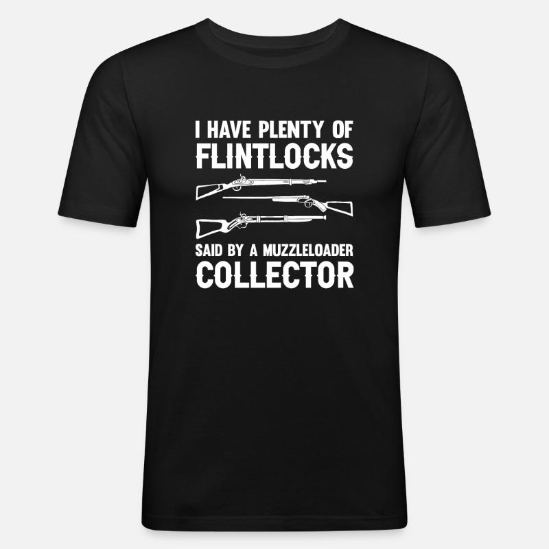 Vorderlader Muzzleloader Muzzle Loading - Männer Slim Fit T-Shirt - Schwarz