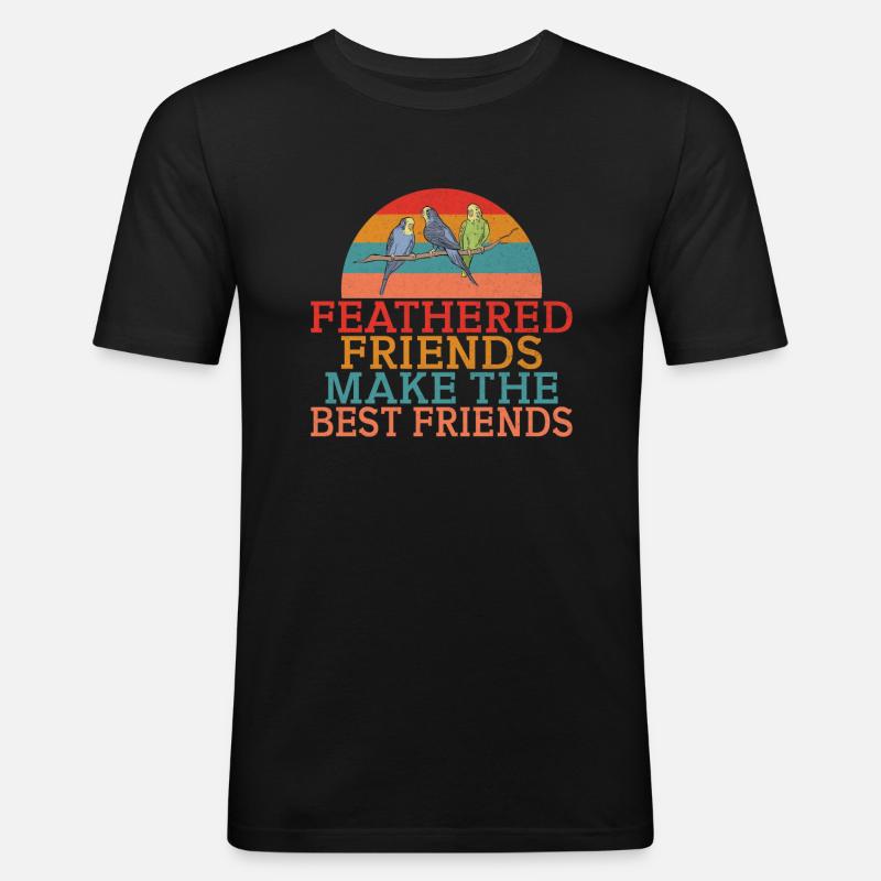 Budgie Gift - Männer Slim Fit T-Shirt - Schwarz