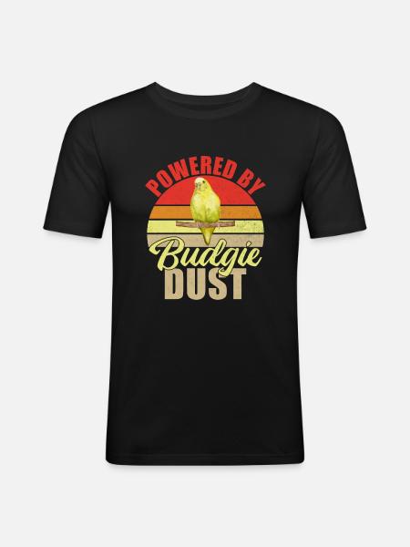 Budgie Gift - Men's Slim Fit T-Shirt - black