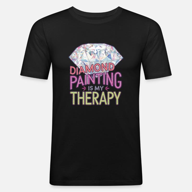 Diamond Painting Diamond Painter - Men's Slim Fit T-Shirt - black