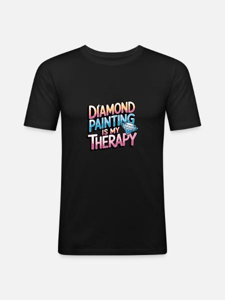 Diamond Painting Diamond Painter - Men's Slim Fit T-Shirt - black