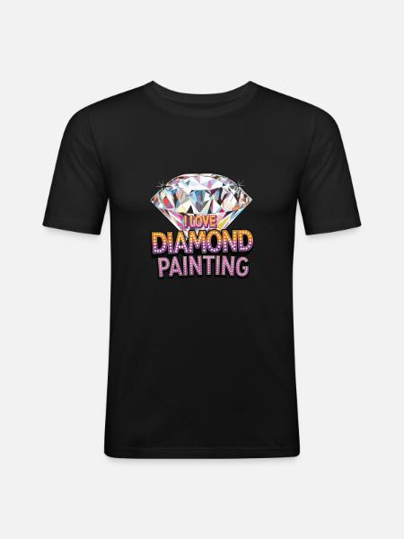 Diamond Painting Diamond Painter - Men's Slim Fit T-Shirt - black