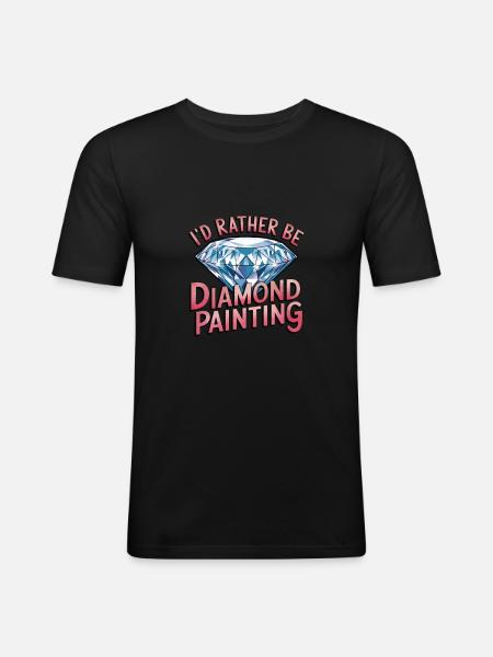 Diamond Painting Diamond Painter - Men's Slim Fit T-Shirt - black