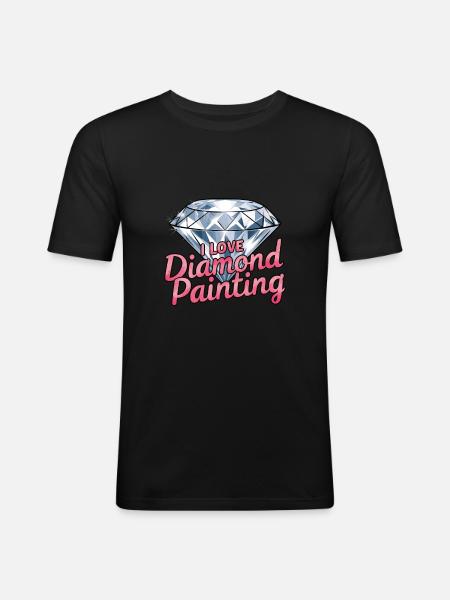 Diamond Painting Diamond Painter - Men's Slim Fit T-Shirt - black