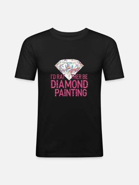Diamond Painting Diamond Painter - Men's Slim Fit T-Shirt - black