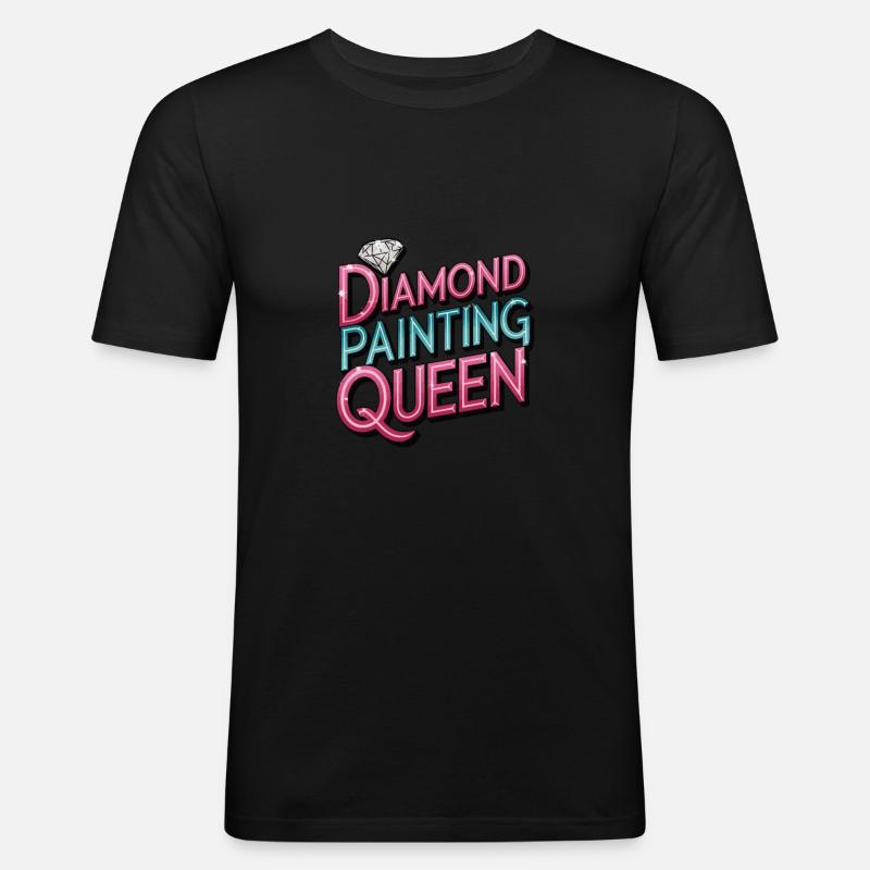 Diamond Painting Diamond Painter - Männer Slim Fit T-Shirt - Schwarz
