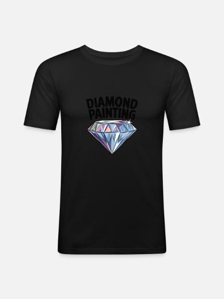 Diamond Painting Diamond Painter - Men's Slim Fit T-Shirt - black