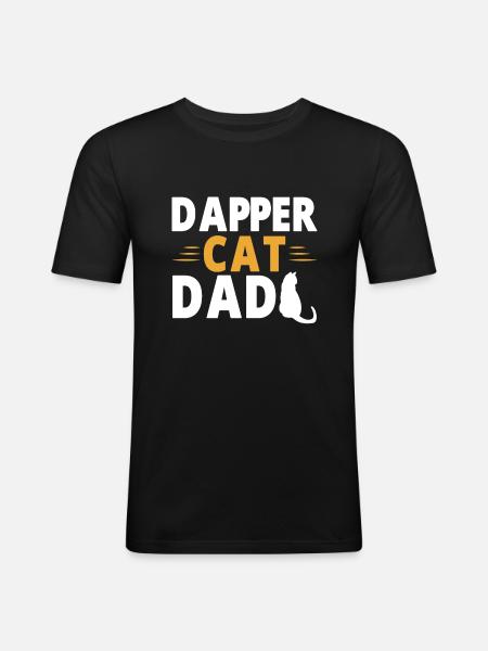 Cat Dad Gifts - Men's Slim Fit T-Shirt - black