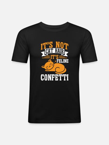 Cat Dad Gifts - Männer Slim Fit T-Shirt - Schwarz