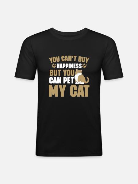 Chats Cadeaux Papy - T-shirt près du corps Homme - noir