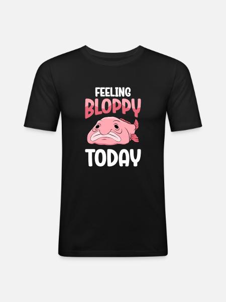 Funny Blobfish Cute Blobfish - Men's Slim Fit T-Shirt - black