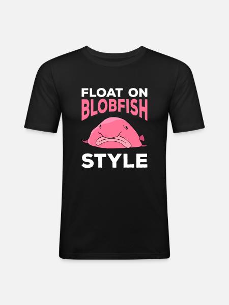 Funny Blobfish Cute Blobfish - Men's Slim Fit T-Shirt - black