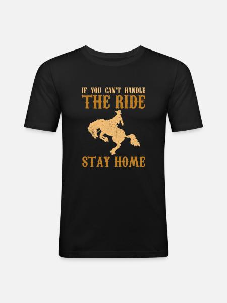 Rodeo Outfit Bull Riding - Men's Slim Fit T-Shirt - black
