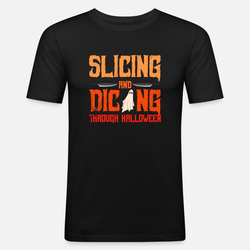 Halloween Metzger Halloween Fleischer - Männer Slim Fit T-Shirt - Schwarz