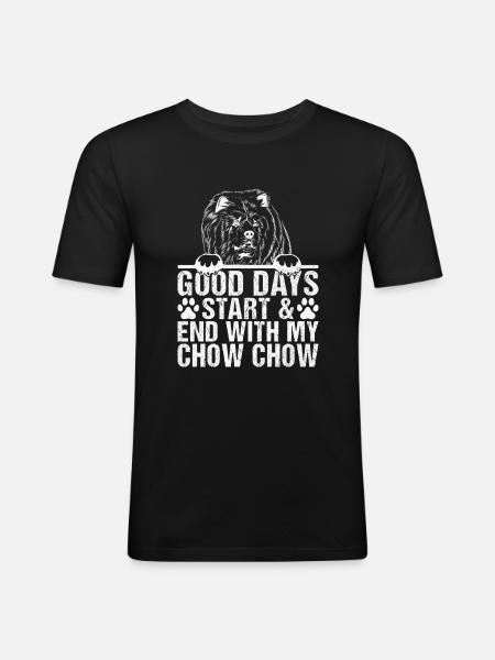 Chow Chow Gifts - Männer Slim Fit T-Shirt - Schwarz