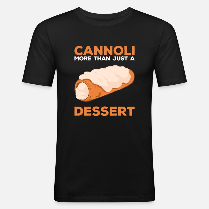 Cannoli Cannolo - Männer Slim Fit T-Shirt - Schwarz