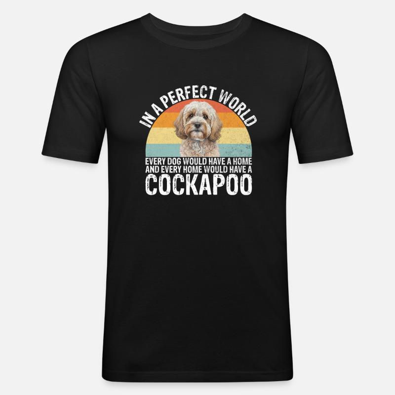 Cadeaux Cockapoo - T-shirt près du corps Homme - noir