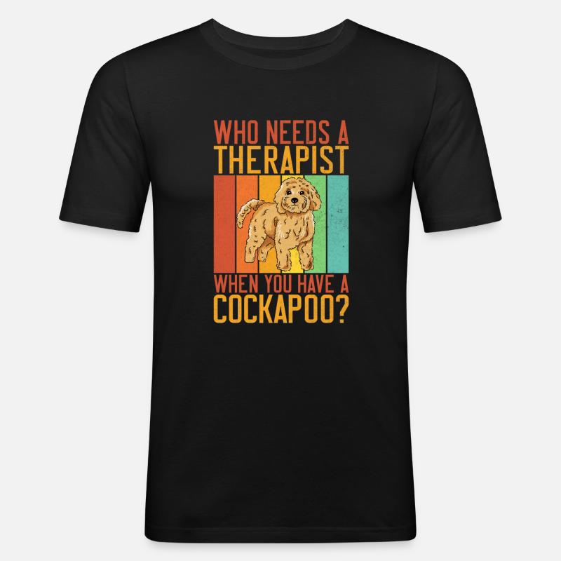Cadeaux Cockapoo - T-shirt près du corps Homme - noir