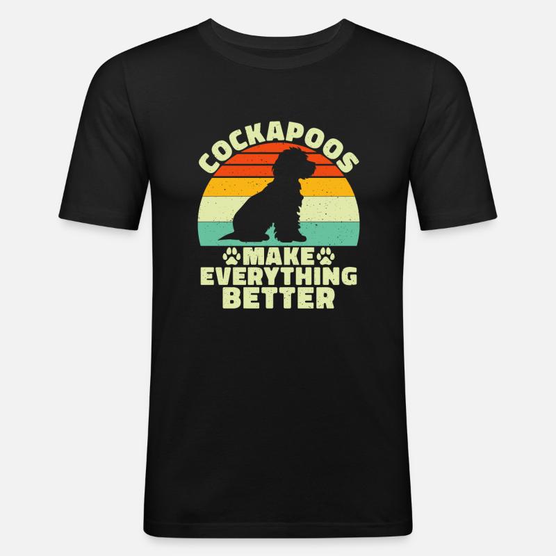 Cockapoo Gifts - Männer Slim Fit T-Shirt - Schwarz
