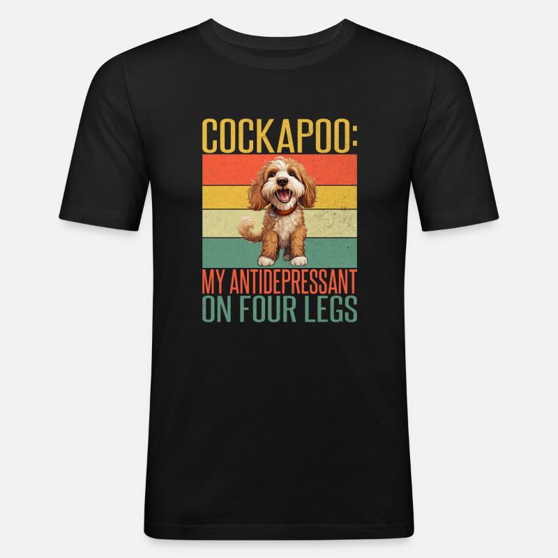Cadeaux Cockapoo - T-shirt près du corps Homme - noir