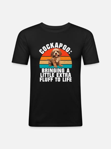 Cadeaux Cockapoo - T-shirt près du corps Homme - noir
