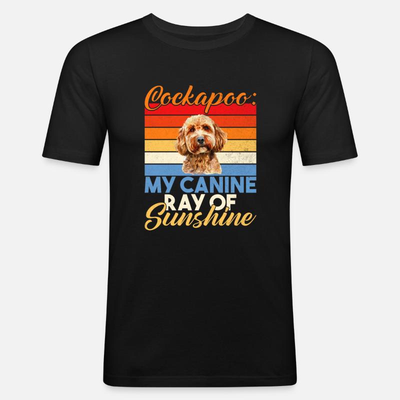 Cadeaux Cockapoo - T-shirt près du corps Homme - noir
